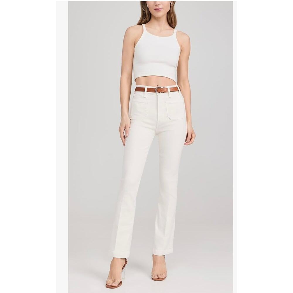 Mother Denim The Hustler Cream Puffs Jeans - Size 25 - Picture 4 of 11